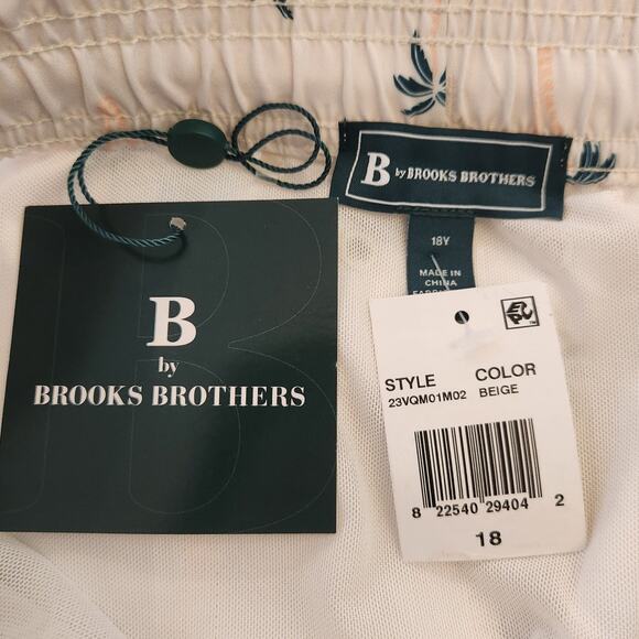 NWT Brook Brothers Boys Board Shorts Swim Trunks Palm Tree Vacation 18 - Picture 7 of 8